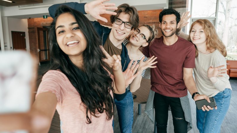Happy homestay students